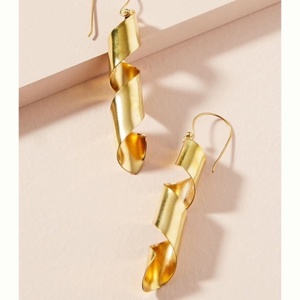 Anthropologie Spiral Drop Earrings